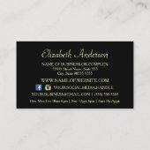 ピンク金ゴールドチーテプリントヘアーアンド美しいブティック 名刺 (裏面)