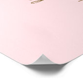 ピンク金ゴールドディスコボールバチェロレッテウェルカムサイン ポスター (角)