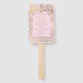 ピンク金ゴールドデコシックなグラム結婚式 プログラムハンドファン ハンドファン (裏面)