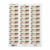 ピンク金ゴールドネイビーモダン住所 シール (フルシート)