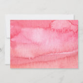 ピンク金ゴールドハート幾何学的婚約パーティ 招待状 (裏面)