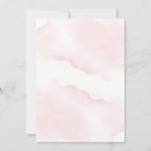 ピンク金ゴールドバタフライベビーシャワー招待状 招待状 (裏面)