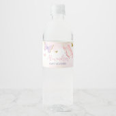 ピンク金ゴールドバタフライ春 ペットボトルラベル (正面)