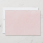 ピンク金ゴールドバプテスマ1歳の誕生日文字写真 招待状 (裏面)