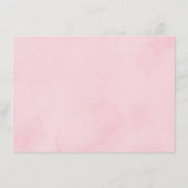 ピンク金ゴールドバラカボチャ赤ちゃんシャワーおむつラッフル エンクロージャーカード (裏面)