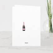 ピンク金ゴールドバルーンハッピーバースデーホリデーカード シーズンカード (裏面)