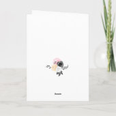 ピンク金ゴールドバルーンハッピーバースデーホリデーカード シーズンカード (裏面)