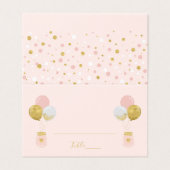 ピンク金ゴールドバルーン女の子バースデーパーティー座席表 (外部フラット)