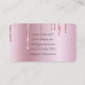 ピンク金ゴールドバルーン白実在金箔 名刺 (裏面)