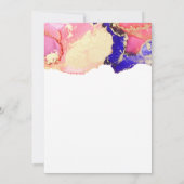 ピンク金ゴールドパープルアゲ結婚ート セーブザデート (裏面)