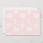 ピンク金ゴールドパームツリートロピカル卒業パーティー 招待状 (裏面)