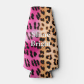 ピンク金ゴールドヒョウ印刷 ボトルクーラー (正面)