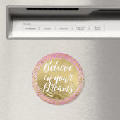 ピンク金ゴールドヒョウ印刷 マグネット (インサイチュ (食洗機))