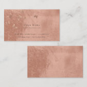 ピンク金ゴールドフェイクブラック赤面クーパービップメタリック 名刺 (正面/裏面)