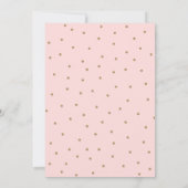 ピンク金ゴールドフラミンゴ誕生日パーティーの招待 招待状 (裏面)