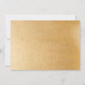 ピンク金ゴールドフローラの写真バプテスマの招待 招待状 (裏面)