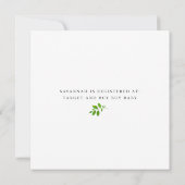 ピンク金ゴールドフローラガールベビーシャワー 招待状 (裏面)