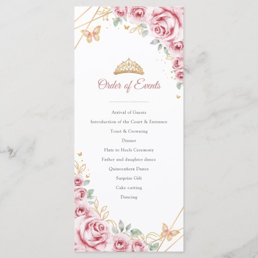 ピンク金ゴールドフローラキンセアニェライベント順 プログラム (裏面)