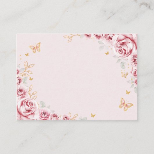 ピンク金ゴールドフローラキンセアニェラ詳細 エンクロージャーカード (裏面)