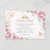 ピンク金ゴールドフローラキンセアニェラ詳細 エンクロージャーカード (正面)