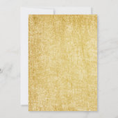 ピンク金ゴールドフローラクラウンプリンセス1st誕生日 招待状 (裏面)