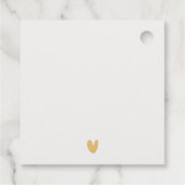 ピンク金ゴールドフローラティーカップブライダルシャワーティーパーティー フェイバータグ (裏面)