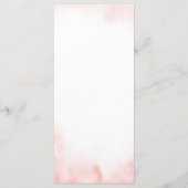 ピンク金ゴールドフローラティーパーティーブライダルシャワー メニュー (裏面)