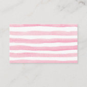 ピンク金ゴールドフローラパンプキンベビーシャワーおむつラッフル エンクロージャーカード (裏面)