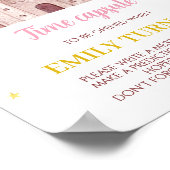 ピンク金ゴールドフローラプリンセスクラウンタイムカプセルポスト ポスター (角)