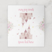 ピンク金ゴールドフローラプリンセス誕生日座席表 プレイスカード (外部開封)