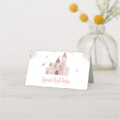 ピンク金ゴールドフローラプリンセス誕生日座席表 プレイスカード (裏面)