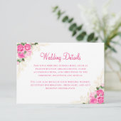 ピンク金ゴールドフローラ水結婚色の詳細 エンクロージャーカード (スタンド正面)