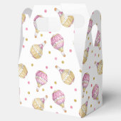 ピンク金ゴールドフローラ紙吹雪熱気球 フェイバーボックス (オープン)