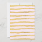 ピンク金ゴールドフローラ車のドライブバイベビーガールシャワー サンキューカード (裏面)