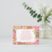 ピンク金ゴールドフローラ5ドル誕生日パーティー エンクロージャーカード (スタンド正面)
