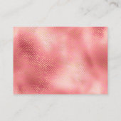 ピンク金ゴールドフローラ5ドル誕生日パーティー エンクロージャーカード (裏面)