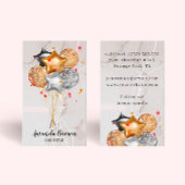 ピンク金ゴールドブラックイベントプランナーバルーンアーティスト 名刺