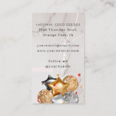 ピンク金ゴールドブラックイベントプランナーバルーンアーティスト 名刺 (裏面)