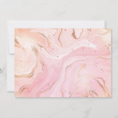 ピンク金ゴールドブラックピックボール誕生日パーティー 招待状 (裏面)