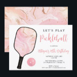 ピンク金ゴールドブラックピックボール誕生日パーティー 招待状<br><div class="desc">このデザインの高度なカスタマイズを行うには、上記の「デザインツールを使用して編集」ボタンを選択する。</div>