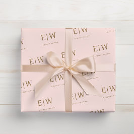 ピンク金ゴールドブランドのビジネス企業パッケージ ラッピングペーパー