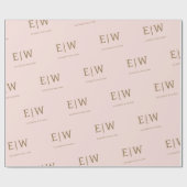 ピンク金ゴールドブランドのビジネス企業パッケージ ラッピングペーパー (フラット)