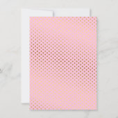 ピンク金ゴールドプリンセスカーテン赤ちゃんシャワー招待状 招待状 (裏面)