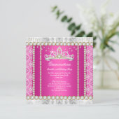 ピンク金ゴールドプリンセスキンセアニェラダイヤモンドレース 招待状 (スタンド正面)