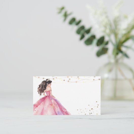 ピンク金ゴールドプリンセスキンセアニラ エンクロージャーカード (スタンド正面)