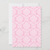 ピンク金ゴールドプリンセスクラウンプリンセス誕生日 招待状 (裏面)