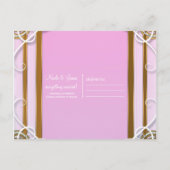 ピンク金ゴールドプリンセスクラウン&キャリッジ日付を保存 案内ポストカード (裏面)