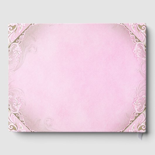 ピンク金ゴールドプリンセスゲストブック ゲストブック (裏面)