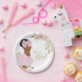ピンク金ゴールドプリンセストゥチュベビーシャワー紙プレート ペーパープレート (パーティー)