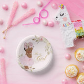 ピンク金ゴールドプリンセストゥチュベビーシャワー紙プレート ペーパーボウル (パーティー)